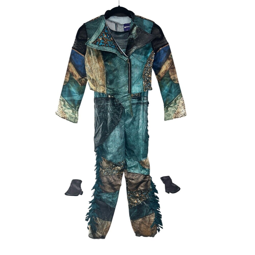 Disney Descendants 3 UMA Deluxe Halloween Costume Jumpsuit Child L (10-12) NEW